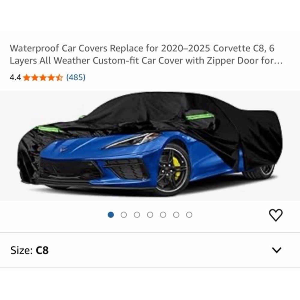 Waterproof Car Covers Replace for 2020–2025 Corvette C8, 6 Layers New